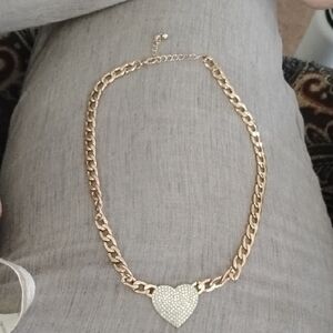 Gold Heart Pendant Necklace